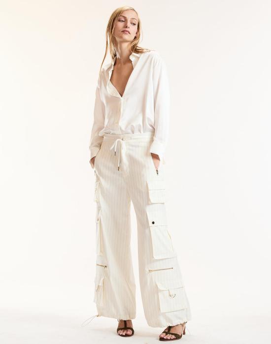  신시아 로리 블라우스 신시아 로울리 소장용 실크 셔츠 화이트 - CYNTHIA ROWLEY