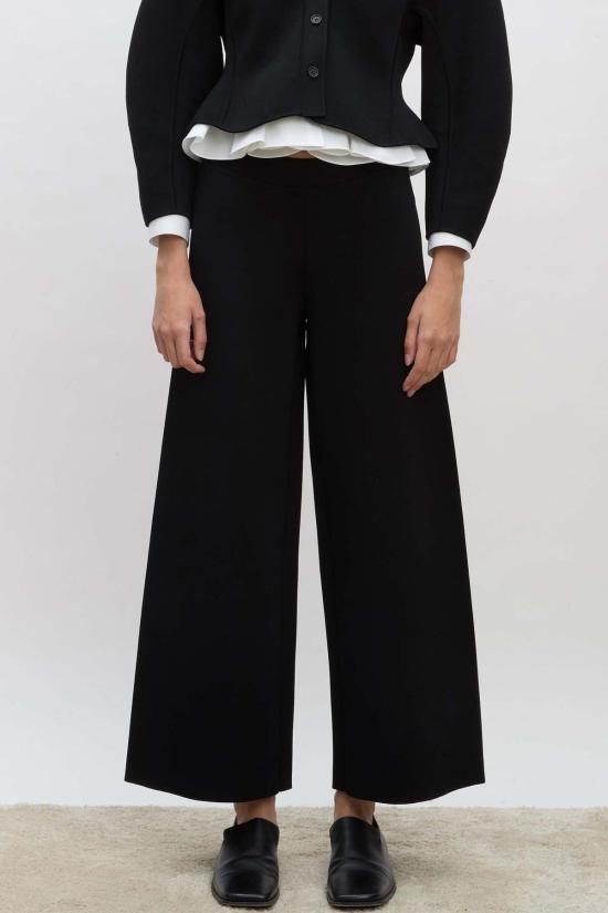  ASHLYN 스트레이트 팬츠 애슐린 가이아 와이드 레그 팬츠 블랙