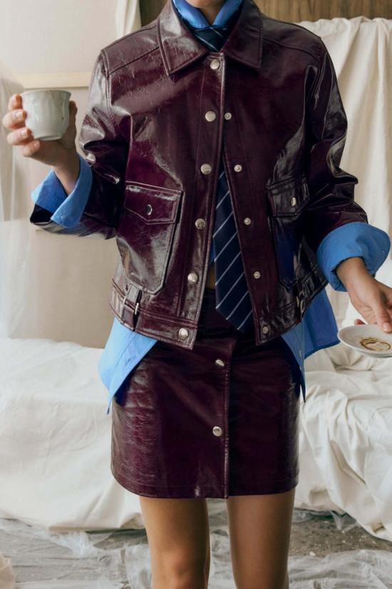  LAAGAM 자켓 라감 브루나 재킷 플럼 - OTHER BRANDS