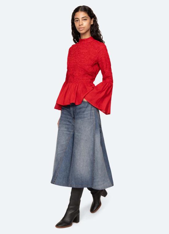  씨뉴욕 셔츠 Sea Ny Imogen L/S 탑 레드 - SEA NY