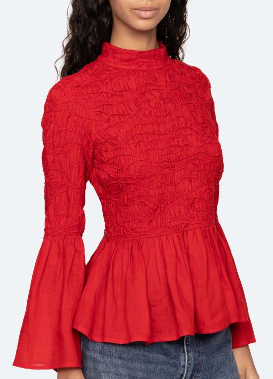  씨뉴욕 셔츠 Sea Ny Imogen L/S 탑 레드 - SEA NY