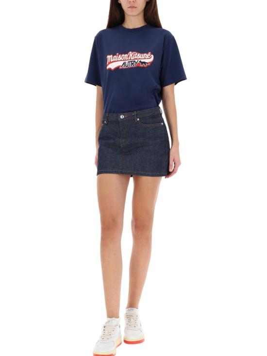 26SS 오트리 X 메종키츠네 반팔 티셔츠 TSPX MK2B BLUE - AUTRY X MAISON KITSUNE