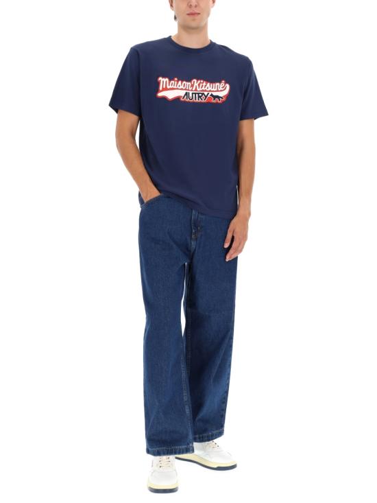 26SS 오트리 X 메종키츠네 반팔 티셔츠 TSPX MK2B BLUE - AUTRY X MAISON KITSUNE