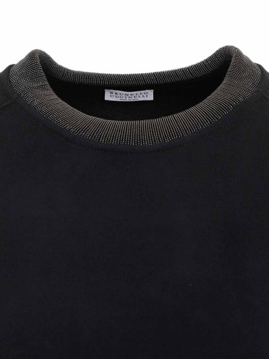  브루넬로 쿠치넬리 긴팔 티셔츠 MN05NHR310C101 Black - BRUNELLO CUCINELLI