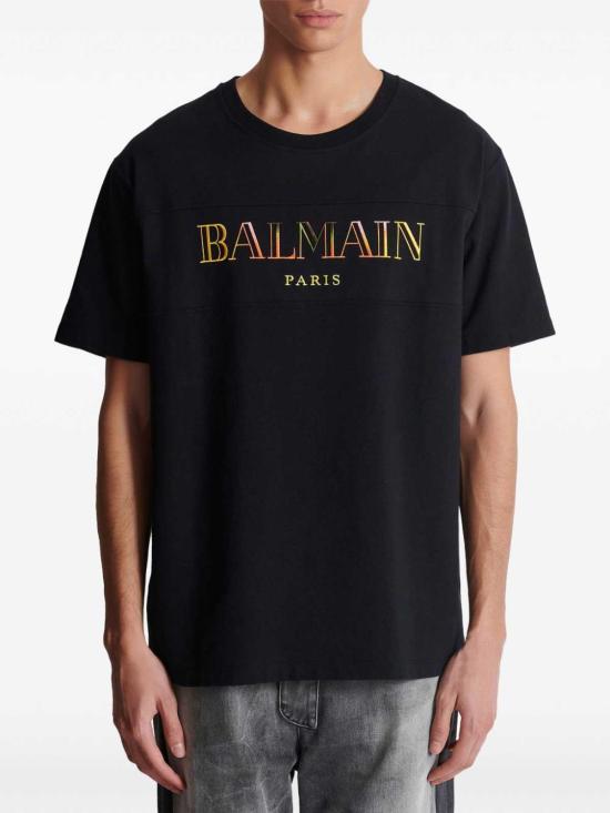  발망 반팔 티셔츠 DH0EG006BC81EAH Multicolour - BALMAIN