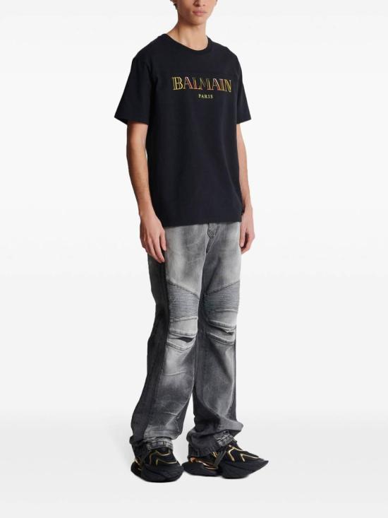  발망 반팔 티셔츠 DH0EG006BC81EAH Multicolour - BALMAIN