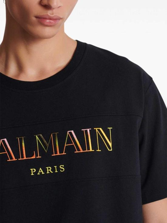  발망 반팔 티셔츠 DH0EG006BC81EAH Multicolour - BALMAIN