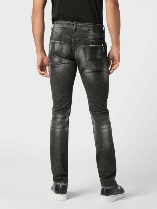 26SS 필립 플레인 스트레이트 팬츠 SAECMDT4006PDE004N02RX Black - PHILIPP PLEIN