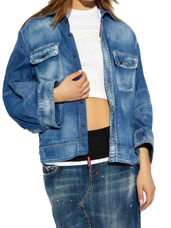 25FW 디스퀘어드2 셔츠 S75DL0883S30341470 Blue - DSQUARED2