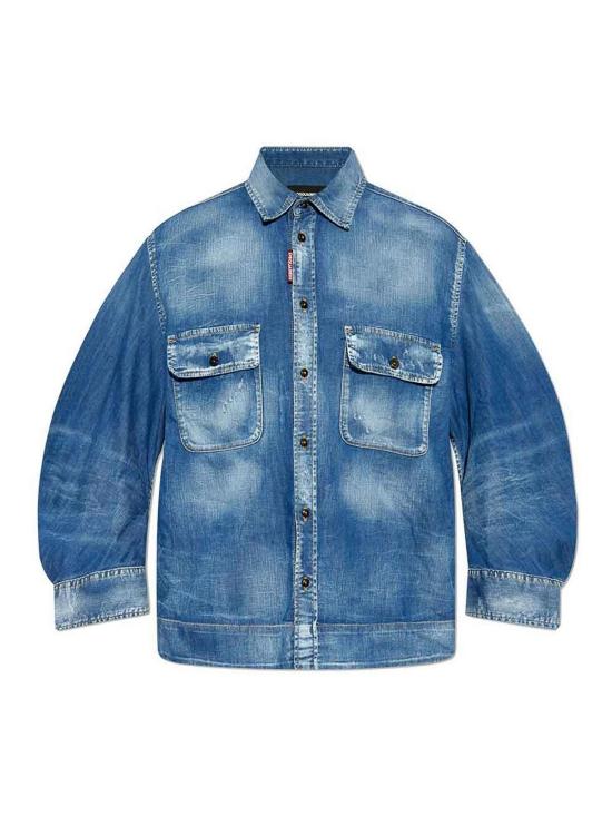 25FW 디스퀘어드2 셔츠 S75DL0883S30341470 Blue