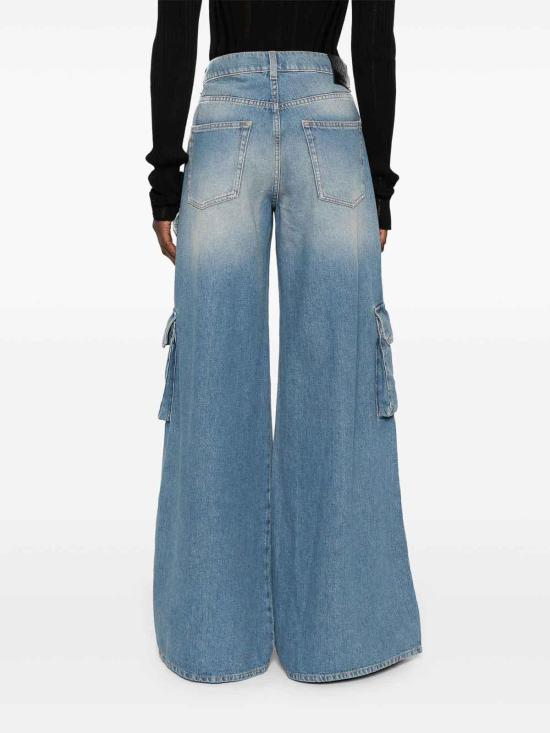 25FW 오프화이트 스트레이트 팬츠 OWYB019F24DEN0024000 Light Grey - OFF WHITE