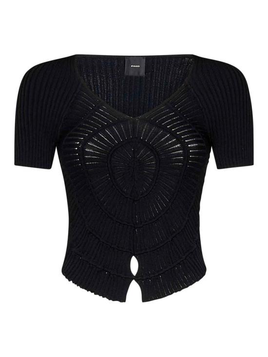 26SS 핑코 반팔 티셔츠 104625A2E6Z99 Black