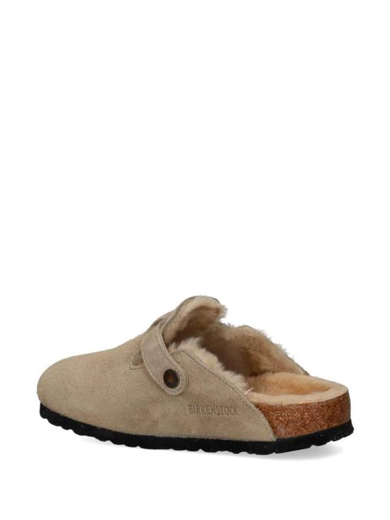 26FW 버켄스탁 보스턴 시어링 스웨이드 레더 뮬 1028299TAUPE BEIGE - BIRKENSTOCK