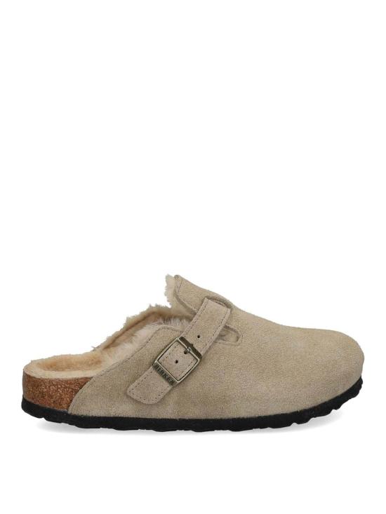 26FW 버켄스탁 보스턴 시어링 스웨이드 레더 뮬 1028299TAUPE BEIGE