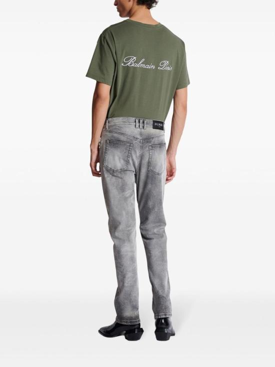 발망 스트레이트 팬츠 DH1MI043DE739FK Grey - BALMAIN