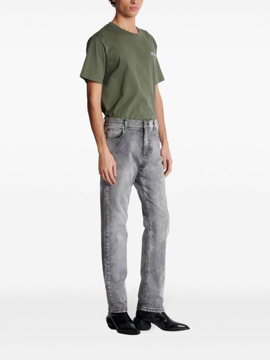 발망 스트레이트 팬츠 DH1MI043DE739FK Grey - BALMAIN