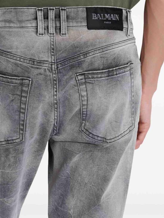  발망 스트레이트 팬츠 DH1MI043DE739FK Grey - BALMAIN
