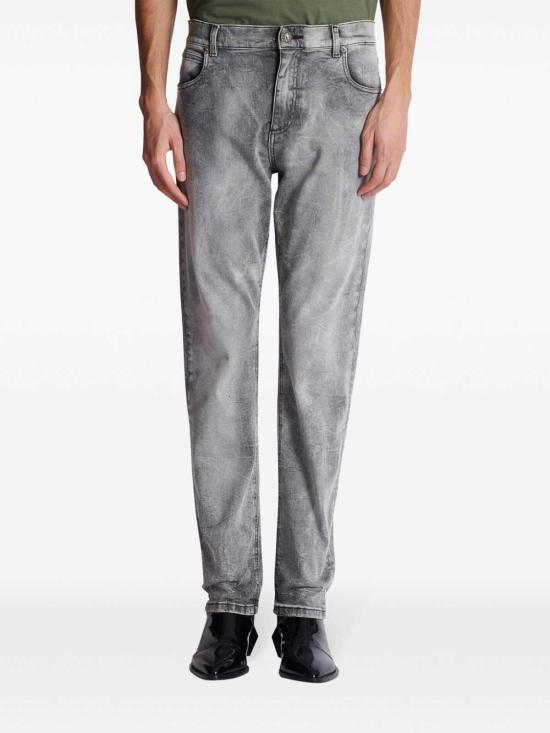  발망 스트레이트 팬츠 DH1MI043DE739FK Grey - BALMAIN