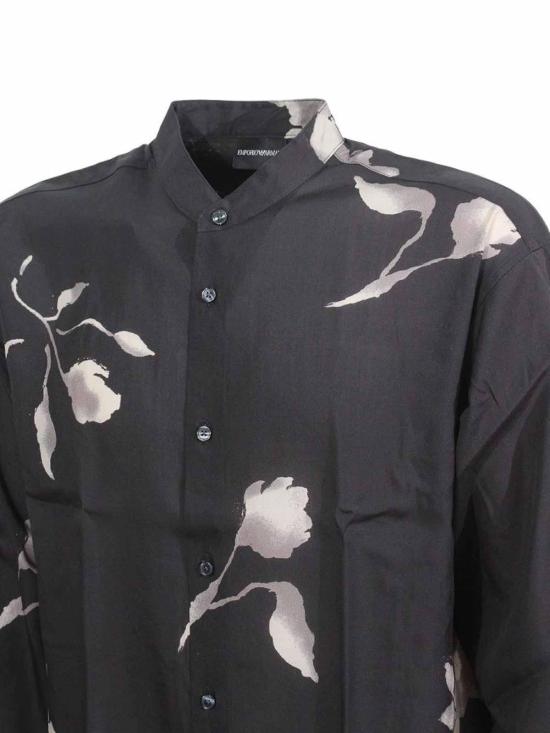 25SS 엠포리오 아르마니 긴팔 셔츠 EM001770AF14214FC165 Black - EMPORIO ARMANI
