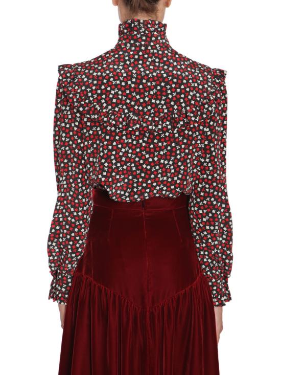 26SS 생로랑 블라우스 436947 Y879N 1096 BLACK - SAINT LAURENT