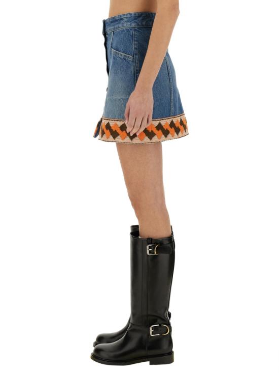 25FW 발렌티노 가라바니 스커트 6B3DD19Z94U 558 DENIM - VALENTINO GARAVANI