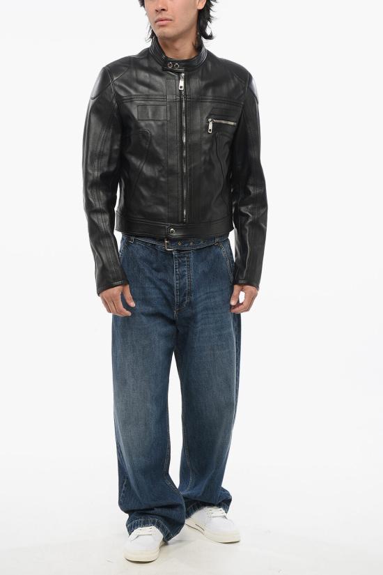  돌체앤가바나 가죽 자켓 G9AQYL HULSJ N0000 Black - DOLCE & GABBANA