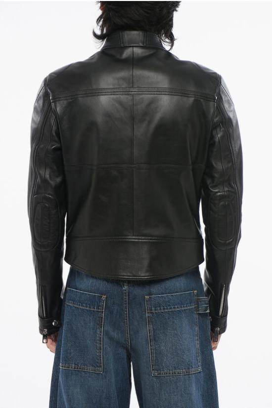  돌체앤가바나 가죽 자켓 G9AQYL HULSJ N0000 Black - DOLCE & GABBANA