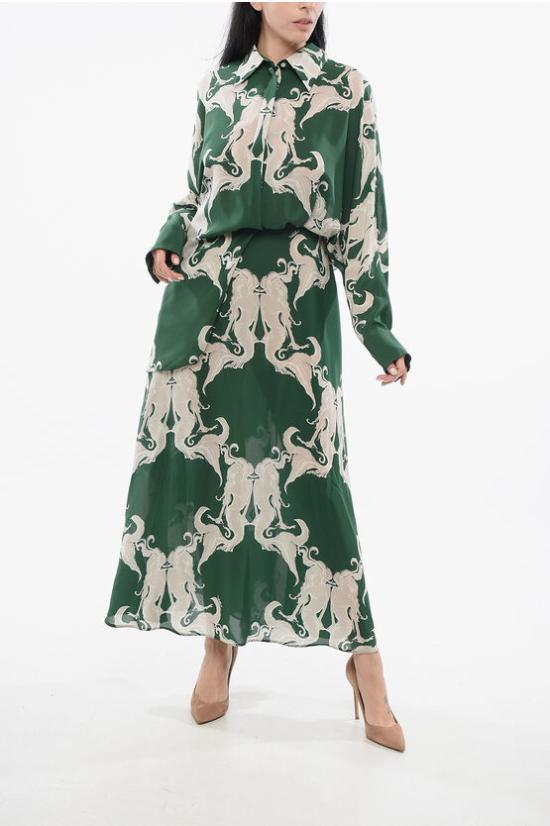  발렌티노 가라바니 롱 원피스 4B0VA8778LS YW9 Green