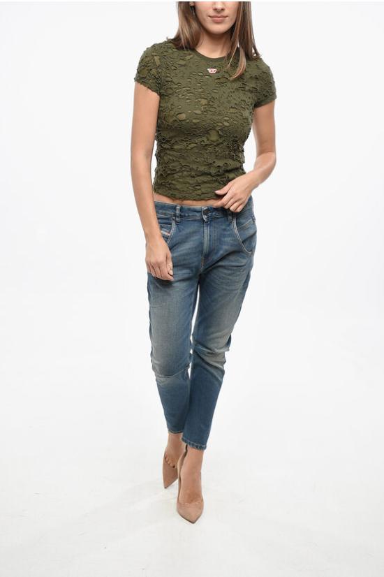  디젤 반팔 티셔츠 A14871 0JHAN 51F Green - DIESEL