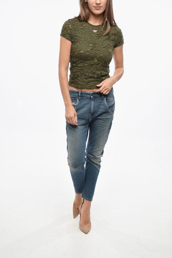  디젤 반팔 티셔츠 A14871 0JHAN 51F Green - DIESEL