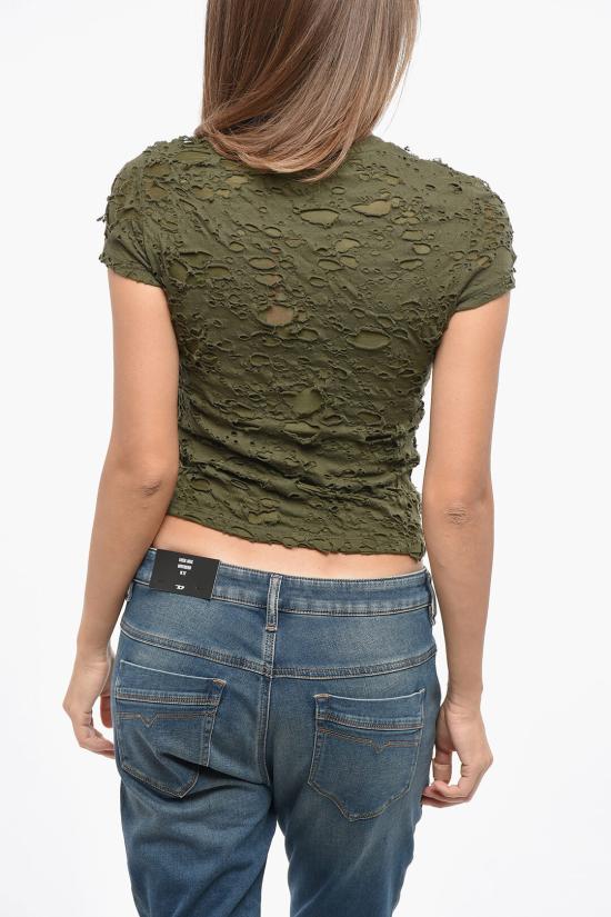  디젤 반팔 티셔츠 A14871 0JHAN 51F Green - DIESEL