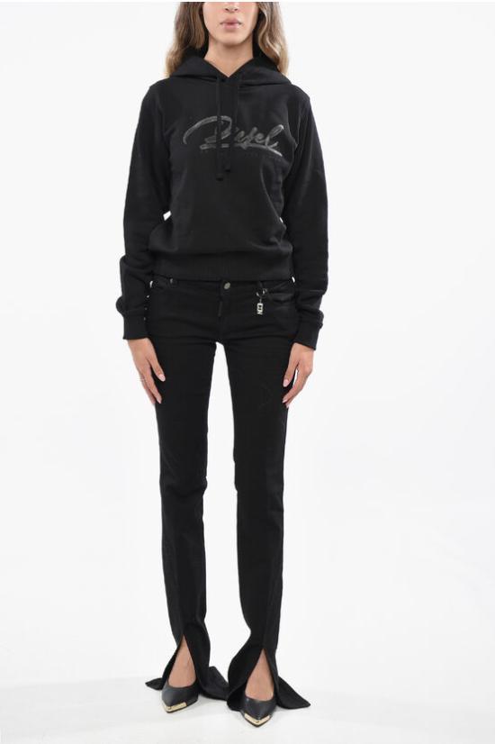  디젤 후드 티셔츠 A17209 RIAJH 900 Black - DIESEL