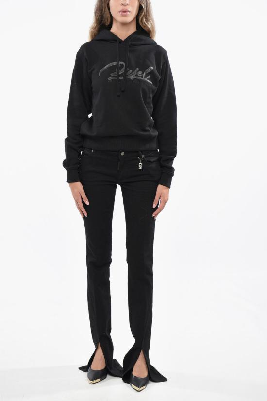  디젤 후드 티셔츠 A17209 RIAJH 900 Black - DIESEL