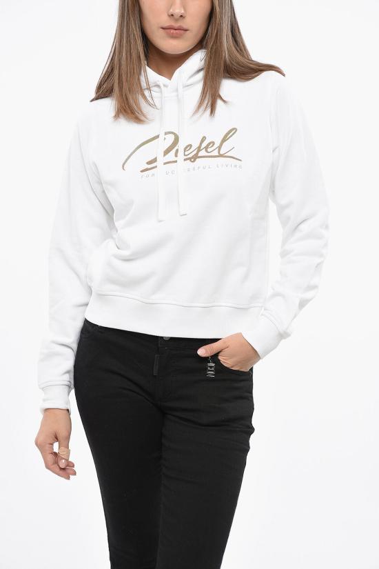  디젤 후드 티셔츠 A17209 RIAJH 100 White