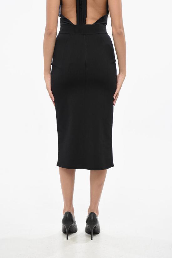  돌체앤가바나 롱 스커트 FXO10TJFMEX N0000 Black - DOLCE & GABBANA