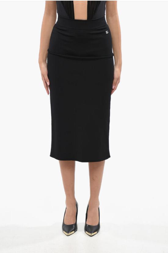  돌체앤가바나 롱 스커트 FXO10TJFMEX N0000 Black