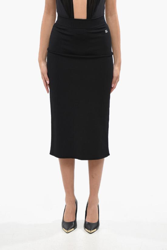  돌체앤가바나 롱 스커트 FXO10TJFMEX N0000 Black