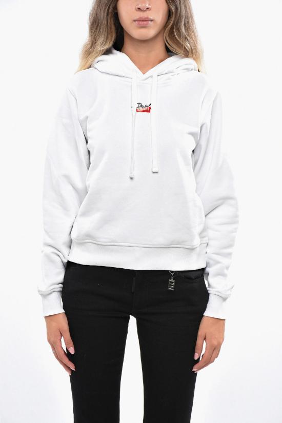  디젤 후드 티셔츠 A15712 RIAJH 100 White