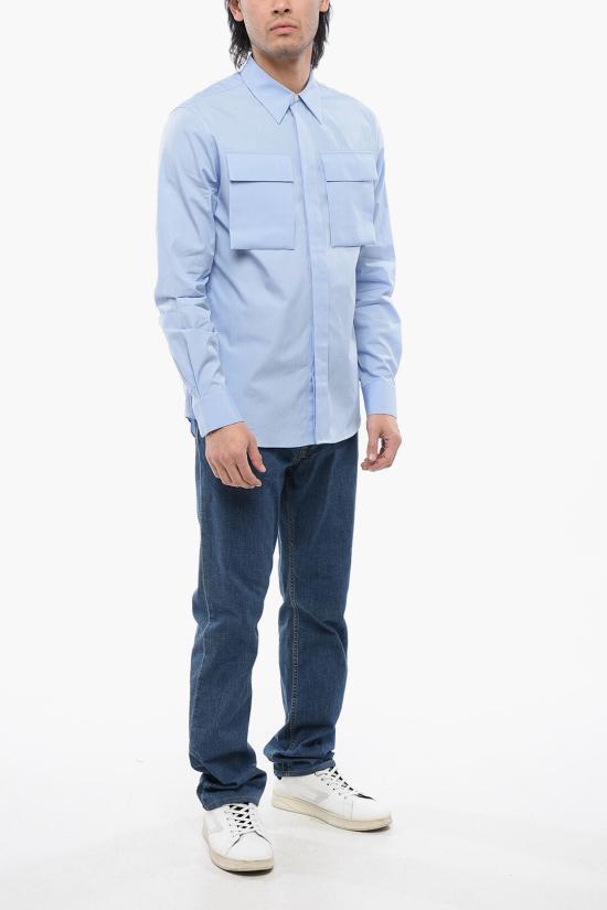  알렉산더 맥퀸 긴팔 셔츠 741113 QVN66 4440 Light blue - ALEXANDER MCQUEEN