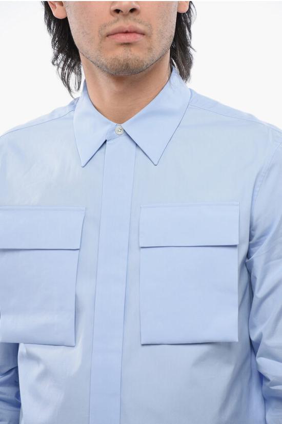  알렉산더 맥퀸 긴팔 셔츠 741113 QVN66 4440 Light blue - ALEXANDER MCQUEEN
