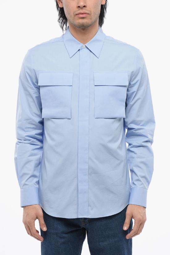  알렉산더 맥퀸 긴팔 셔츠 741113 QVN66 4440 Light blue