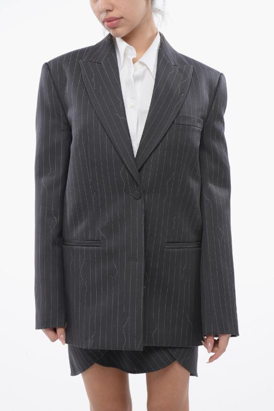  오프화이트 수트 자켓 OWEF099S24FAB0020707 Gray
