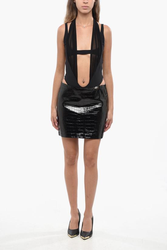  베르사체 숏 스커트 10114141A084471B000 Black - VERSACE