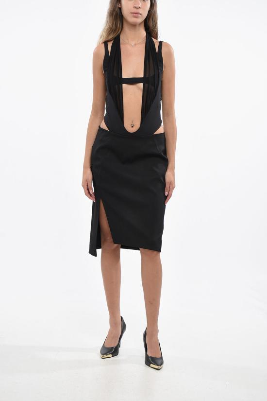  베르사체 숏 스커트 1015704 1A04649 1B000 Black - VERSACE