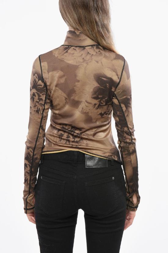  디젤 긴팔 티셔츠 A10445 0CKAD 78VA Brown - DIESEL