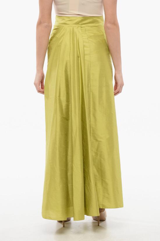 디올 롱 스커트 341J29A64876186 Green - DIOR