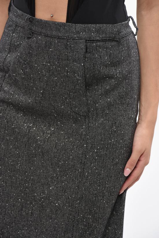  끄리다 롱 스커트 ESTECASSIA BLACKSILVE Gray - CRIDA