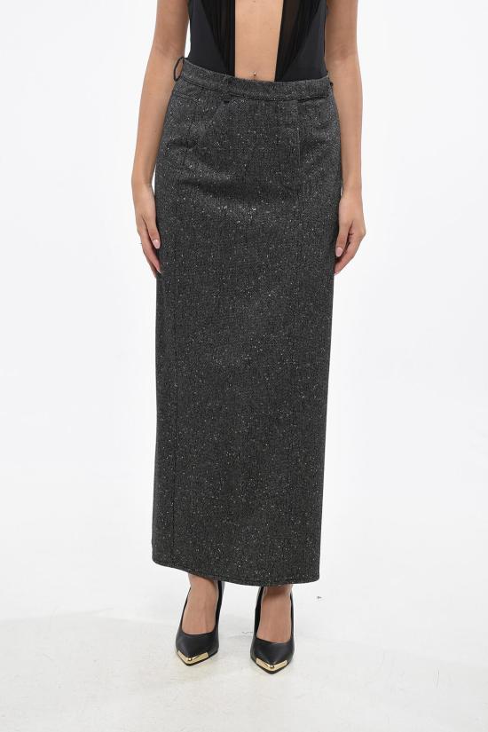  끄리다 롱 스커트 ESTECASSIA BLACKSILVE Gray