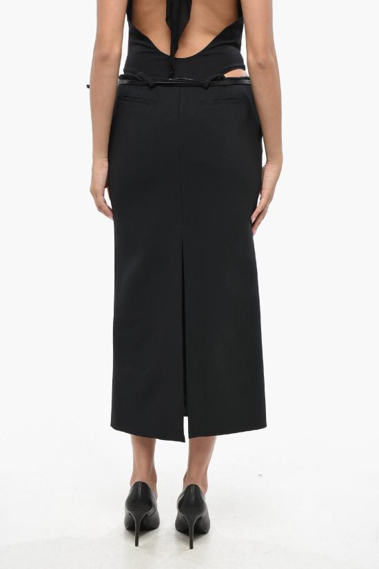  디 아티코 롱 스커트 248WCS225E100 100 Black - THE ATTICO