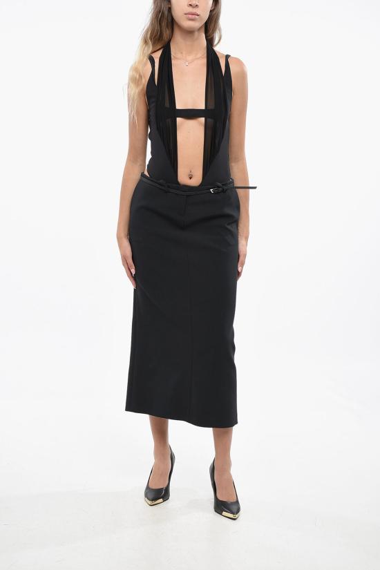  디 아티코 롱 스커트 248WCS225E100 100 Black - THE ATTICO